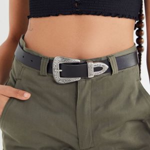 Ecote Metal-Tipped Leather Belt