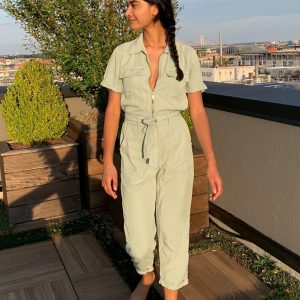 UO Victory Zip-Front Coverall Jumpsuit