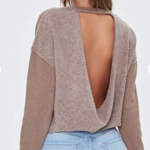 French Terry Cutout Pullover