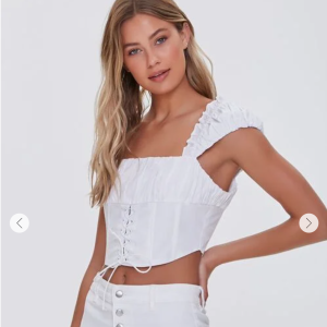 Pleated Lace-Up Crop Top